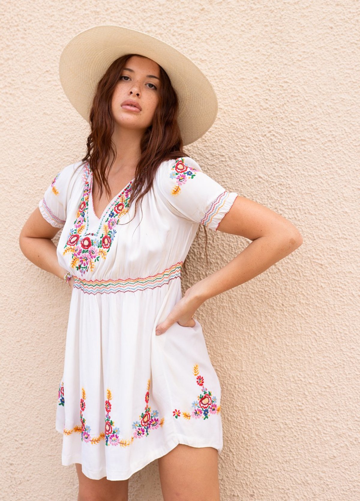 Vintage Embroidered Hungarian Dress 