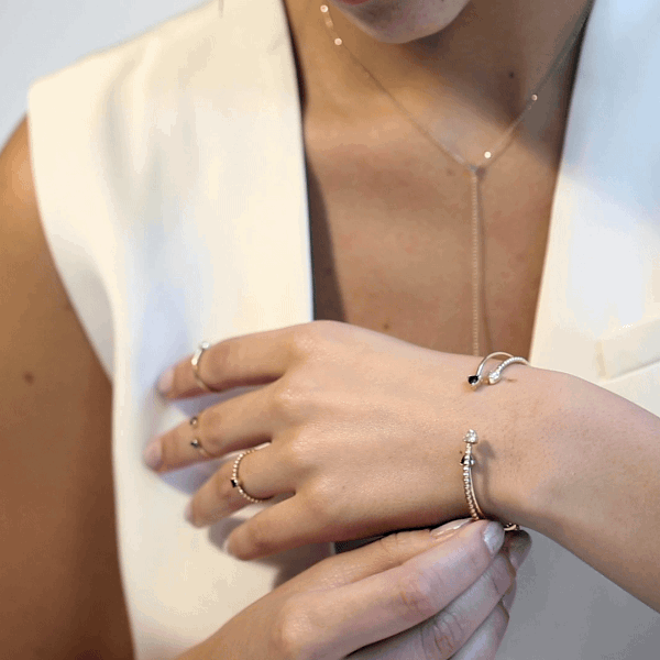 Shahla Karimi 14K Gold Birthstone Cuff No. 1 Shahla Karimi 14K Gold Birthstone Cuff No. 1