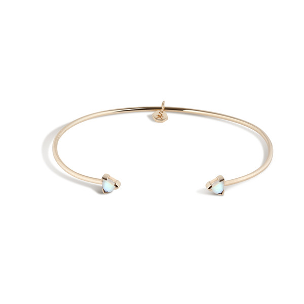 Shahla Karimi 14K Gold Birthstone Cuff No. 1 Shahla Karimi 14K Gold Birthstone Cuff No. 1