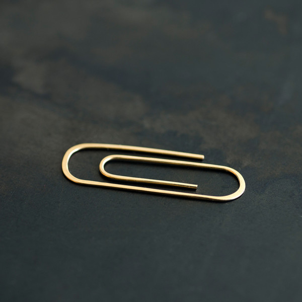 Aoko Su Single Paper Clip Earring Aoko Su Single Paper Clip Earring