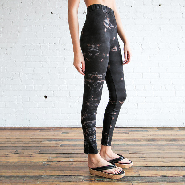 Raquel Allegra Tie Dye Jersey Leggings Black Raquel Allegra Tie Dye Jersey Leggings Black