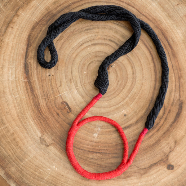Wwake Circle Necklace Crimson Red Wwake Circle Necklace Crimson Red