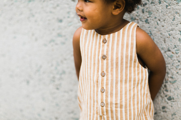 Kid's Rylee & Cru PINSTRIPE BUTTON JUMPSUIT Kid's Rylee & Cru PINSTRIPE BUTTON JUMPSUIT
