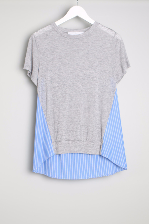 Thakoon Addition Poplin Combo Tee Thakoon Addition Poplin Combo Tee