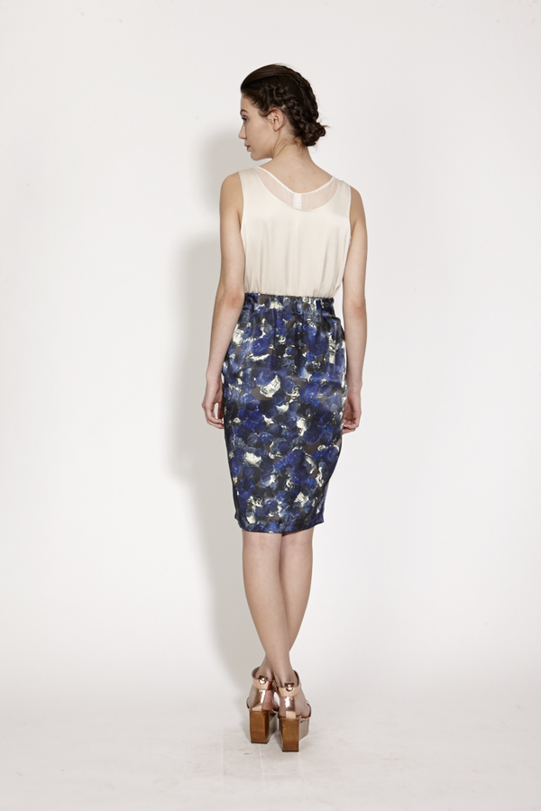 TiA CiBANi Draped tulip skirt with elastic waist TiA CiBANi Draped tulip skirt with elastic waist