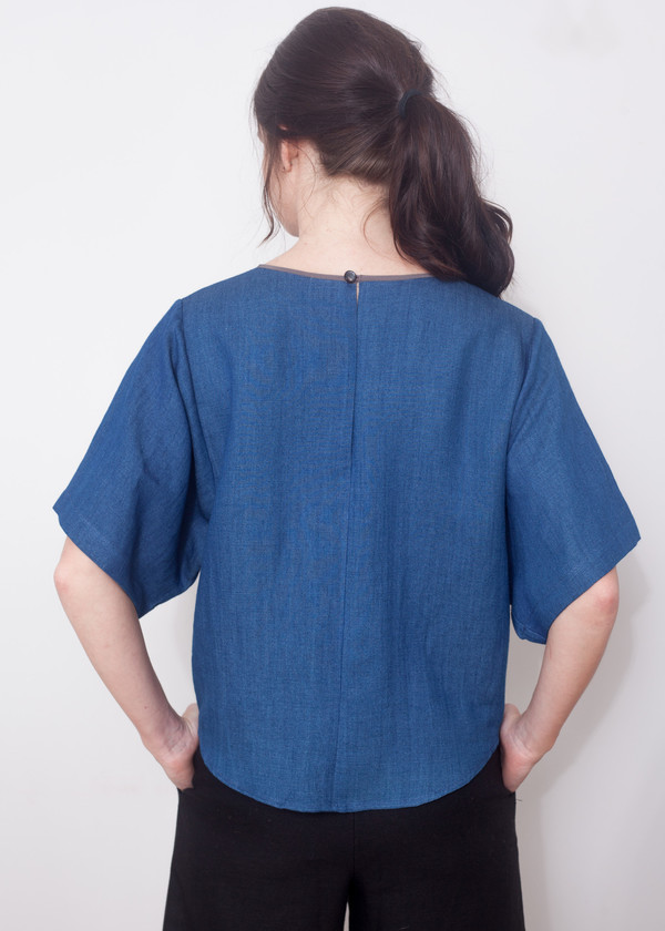Megan Huntz June Top in Denim Megan Huntz June Top in Denim