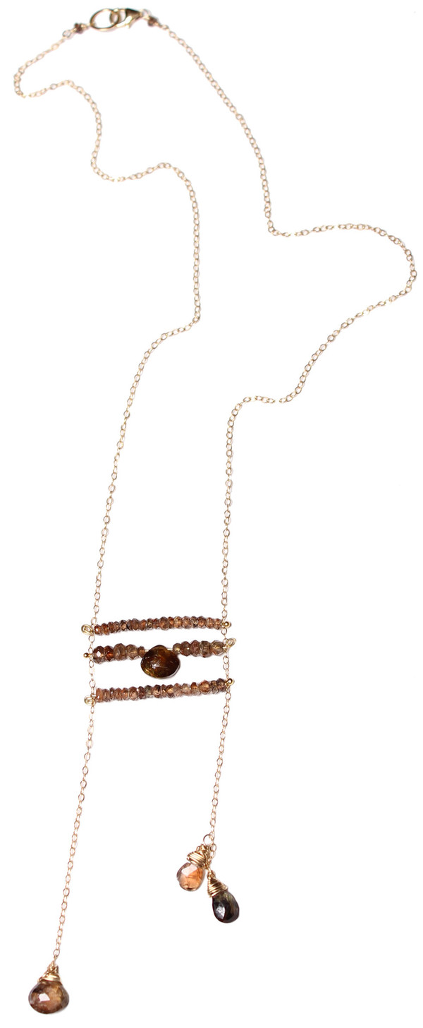 James and Jezebelle Andalucite Ladder Necklace James and Jezebelle Andalucite Ladder Necklace