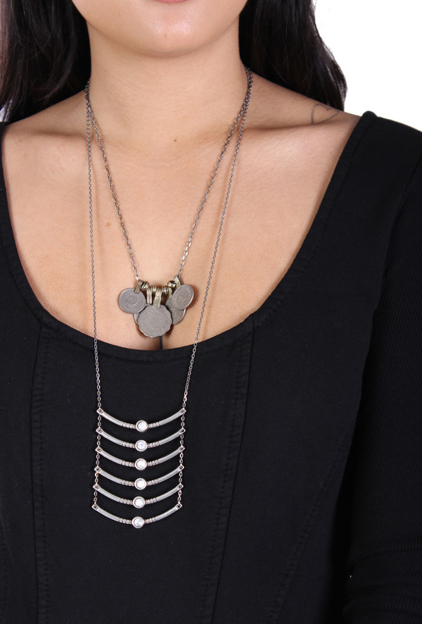 Ax + Apple Breastplate Necklace in Silver Ax + Apple Breastplate Necklace in Silver