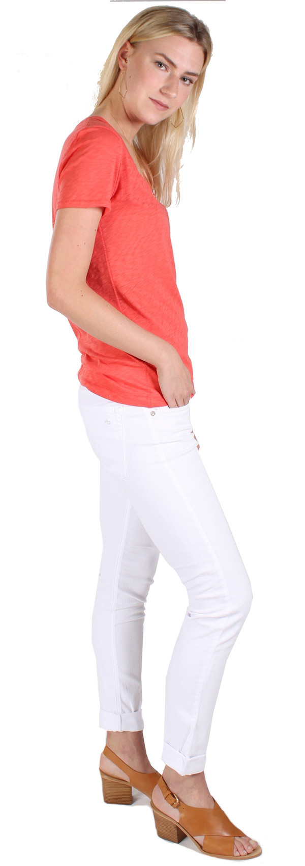 Classic V Neck Tee in Vintage Red Classic V Neck Tee in Vintage Red