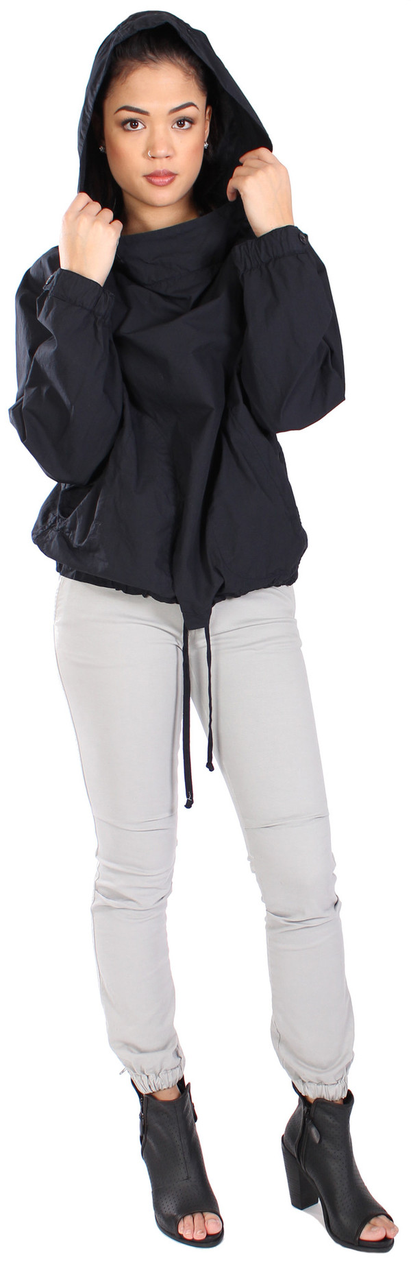 Nili Lotan Hooded Pullover Poplin Anorak Nili Lotan Hooded Pullover Poplin Anorak