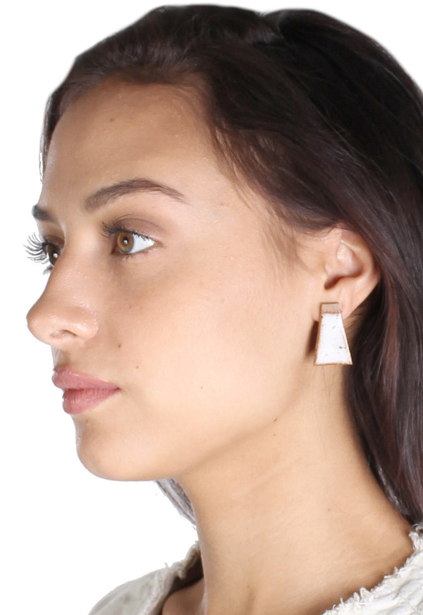 Maple & Mauve Natural Stone Deco Earring Maple & Mauve Natural Stone Deco Earring