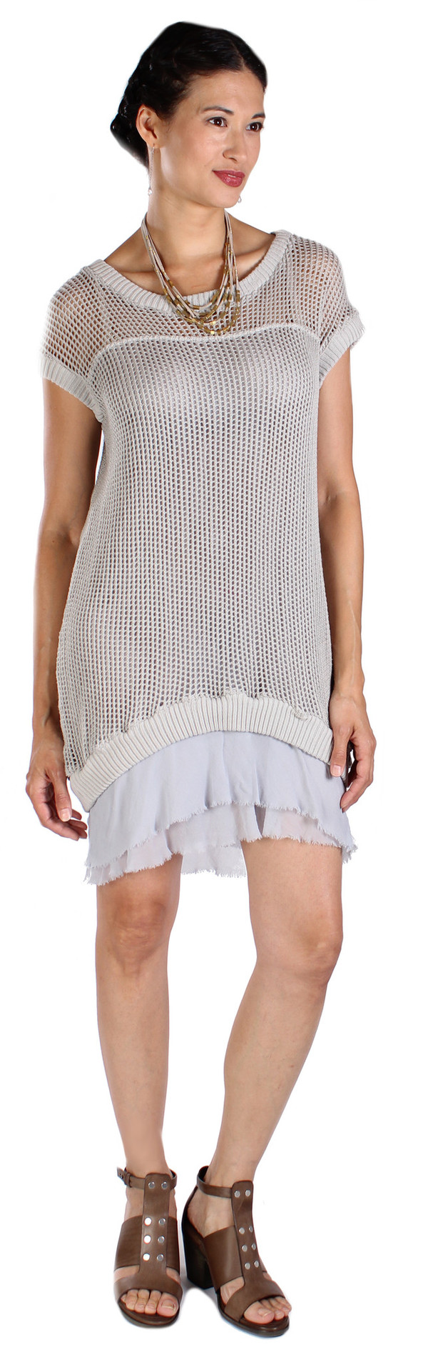 Clu Ruffled Mesh Tunic Clu Ruffled Mesh Tunic