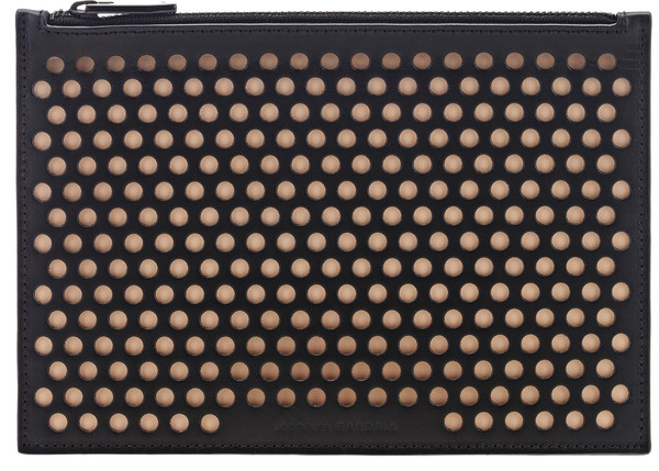 Loeffler Randall Small Pouch Clutch in Black/Nude Loeffler Randall Small Pouch Clutch in Black/Nude
