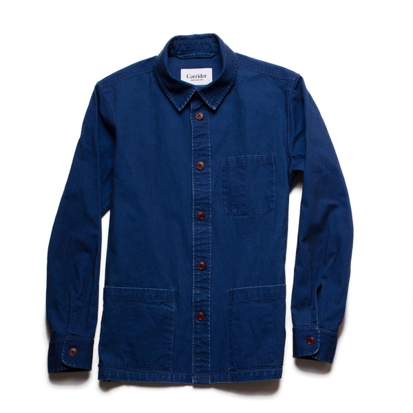 Corridor Duck Dyed Indigo Overshirt Corridor Duck Dyed Indigo Overshirt