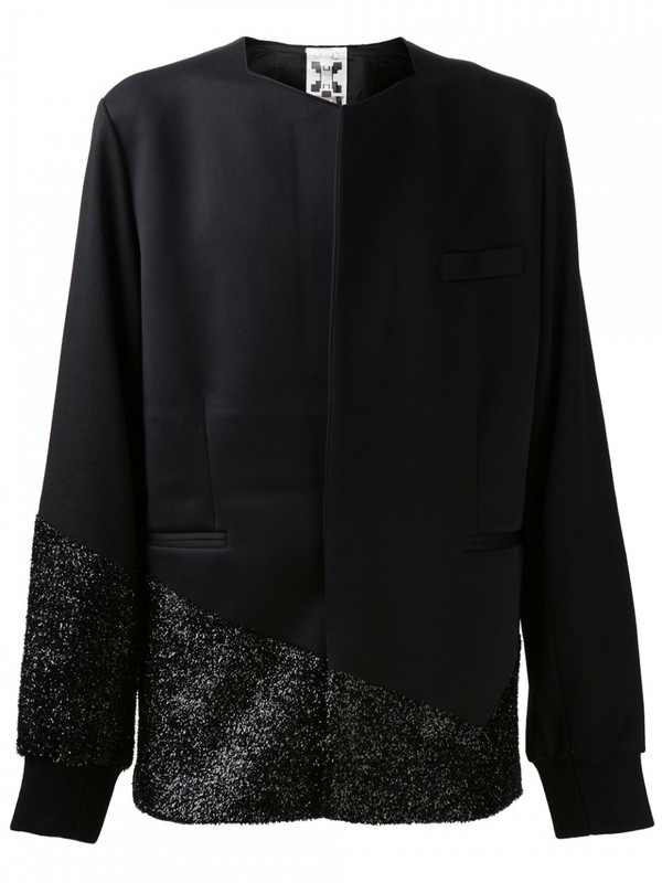 MEN'S HORACE NEOPRENE TAILORED JACKET WITH LAME DETAILS MEN'S HORACE NEOPRENE TAILORED JACKET WITH LAME DETAILS