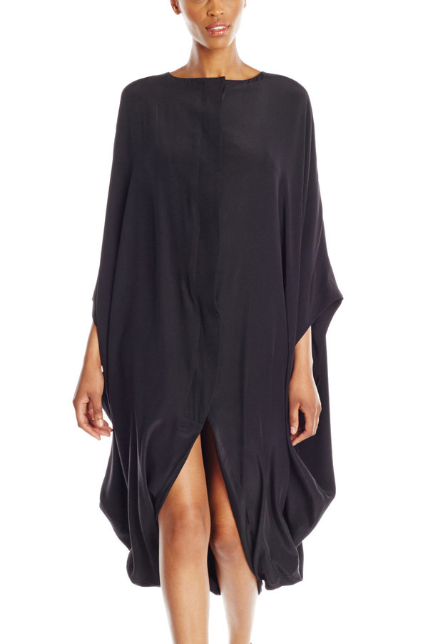 Vincetta Black Draped Cocoon Caftan Vincetta Black Draped Cocoon Caftan