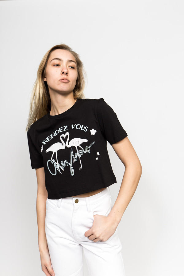 être cécile Rendevous Crop T-Shirt être cécile Rendevous Crop T-Shirt