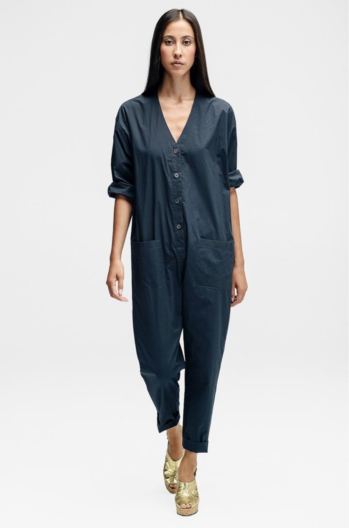 Horses Atelier VNeck Patch Pocket Jumpsuit Garmentory