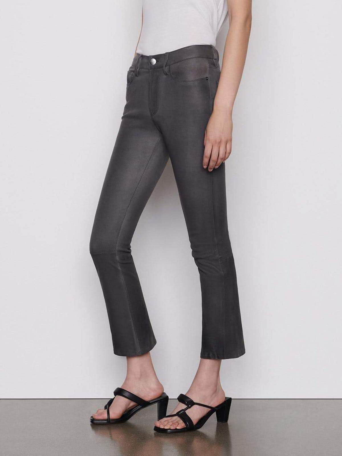 Frame Le Crop Mini Boot Leather - Savile Grey