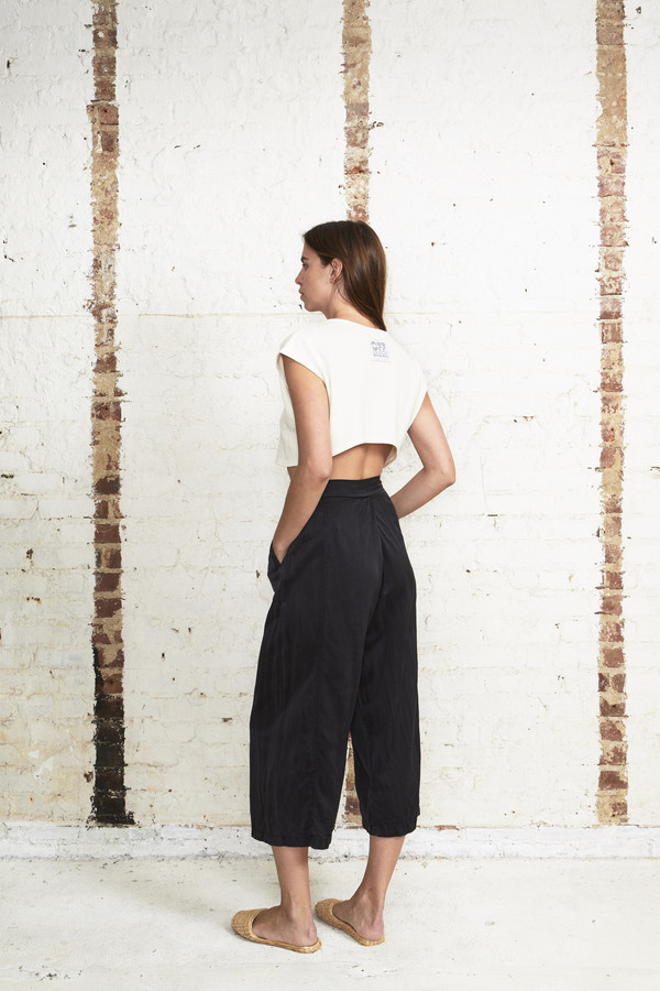 Off Season NYC Zinnia Pant Silk Satin Black Off Season NYC Zinnia Pant Silk Satin Black