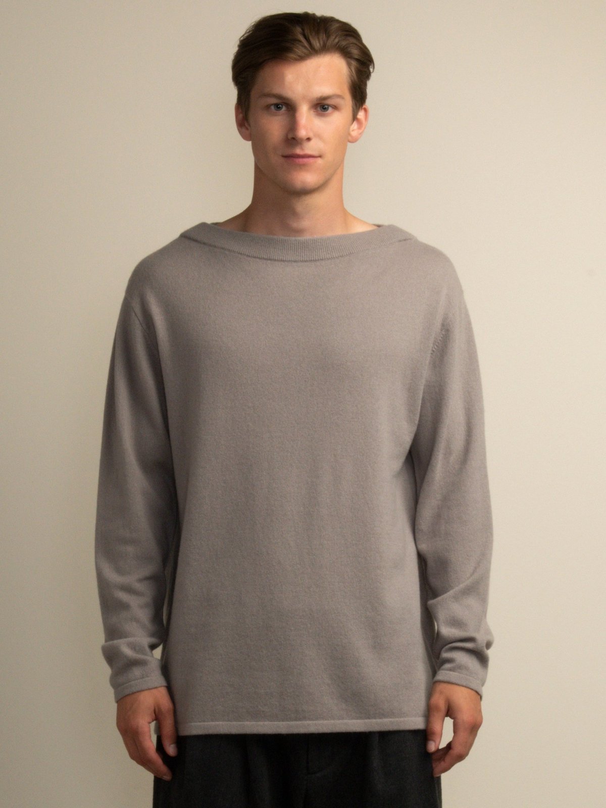 PURECASHMERE NYC Men Boat Neck Sweater 