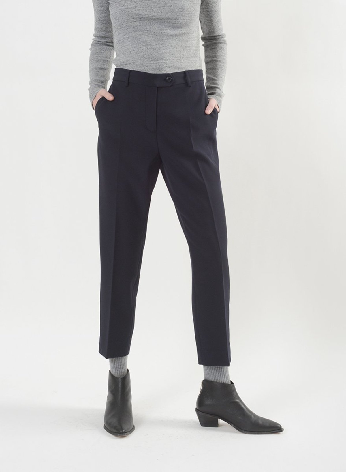 Meg Kai Pant with Button Ext - Midnight 