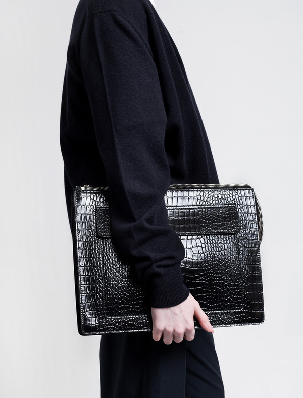 Acne Studios Ely Crocodile Clutch Acne Studios Ely Crocodile Clutch