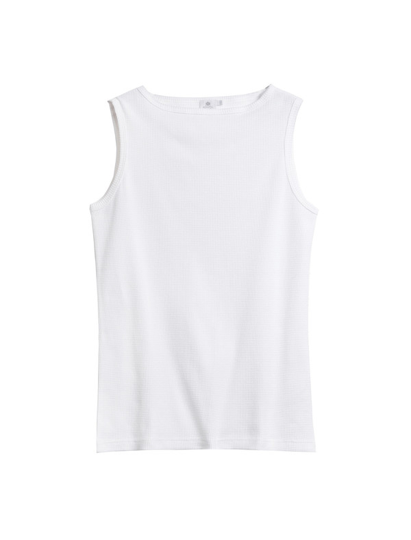 Sunspel Waffle Tank White Sunspel Waffle Tank White