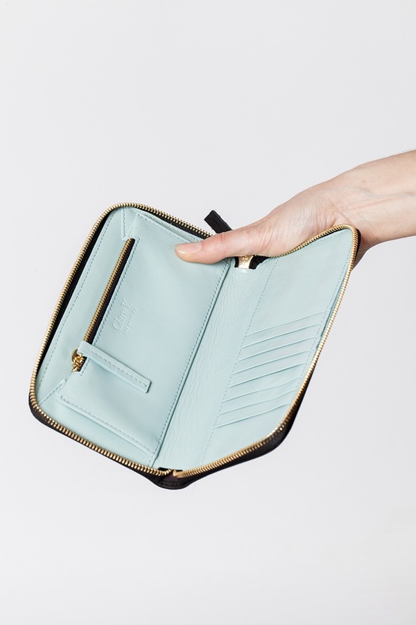 Clare V. Zip Wallet-black stripe Clare V. Zip Wallet-black stripe