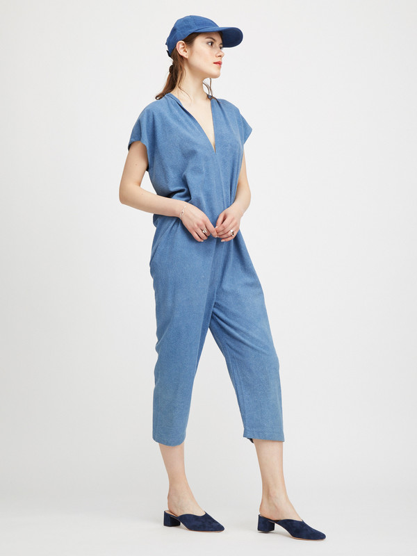 Miranda Bennett EVERYDAY JUMPSUIT / INDIGO SILK NOIL Miranda Bennett EVERYDAY JUMPSUIT / INDIGO SILK NOIL
