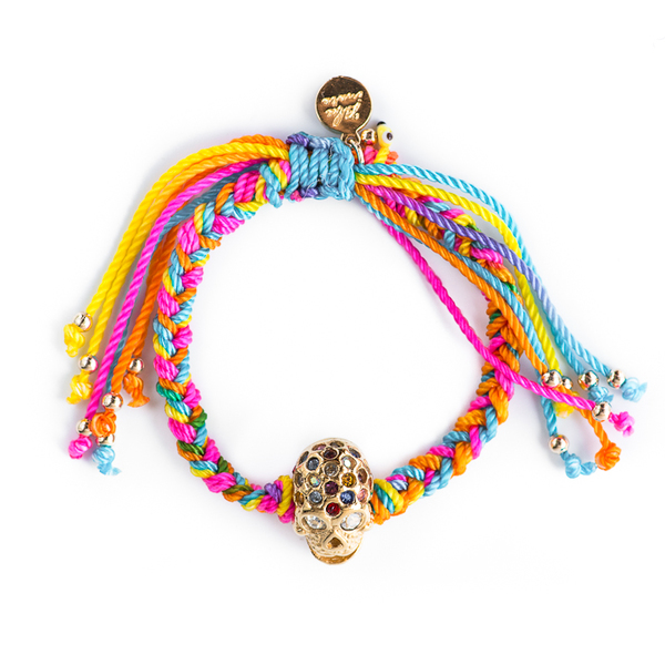 Neon Macrame Skull Bracelet Neon Macrame Skull Bracelet