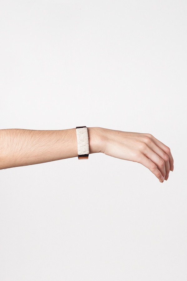 WWAKE x Assembly New York Large Wrapped Cuff-white WWAKE x Assembly New York Large Wrapped Cuff-white