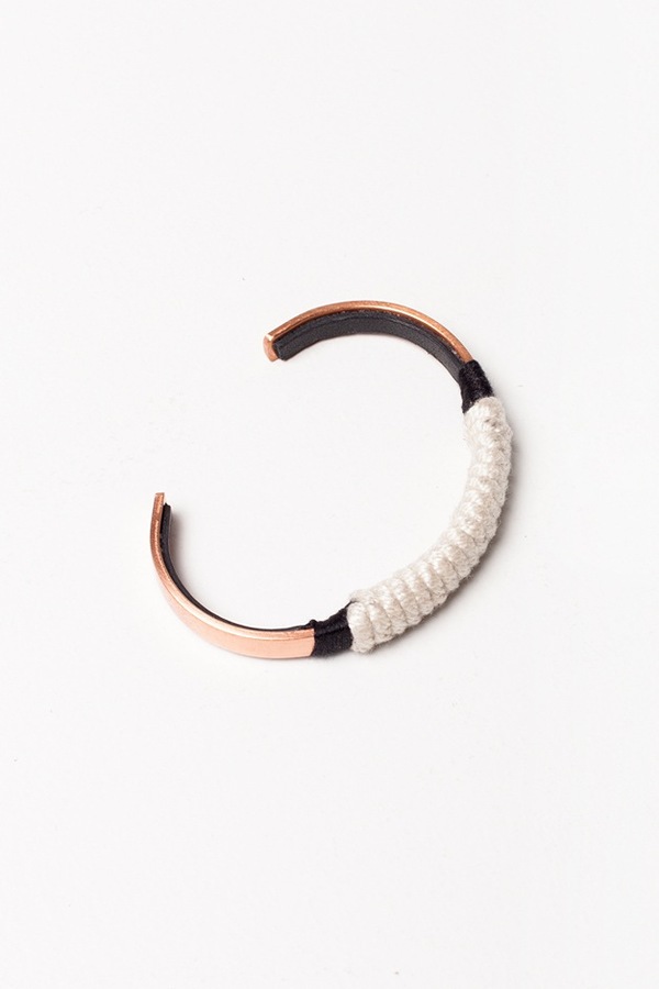 WWAKE x Assembly New York Small Wrapped Cuff-white WWAKE x Assembly New York Small Wrapped Cuff-white