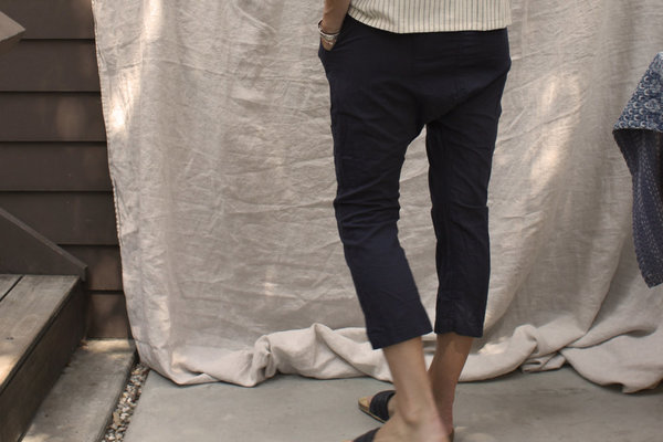 pietsie Fez Trouser in Black Cotton Voile pietsie Fez Trouser in Black Cotton Voile
