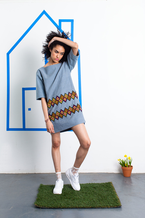 Harare Embroidered Denim Dress Harare Embroidered Denim Dress