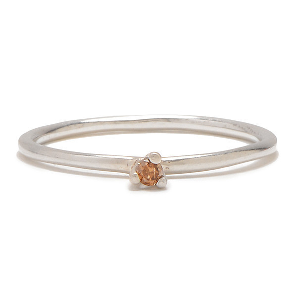Tarin Thomas Taylor Silver and Cognac Diamond Ring Tarin Thomas Taylor Silver and Cognac Diamond Ring