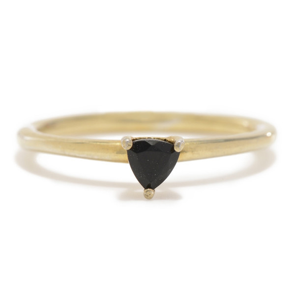 Tarin Thomas Tyler Yellow Brass and Onyx Ring Tarin Thomas Tyler Yellow Brass and Onyx Ring