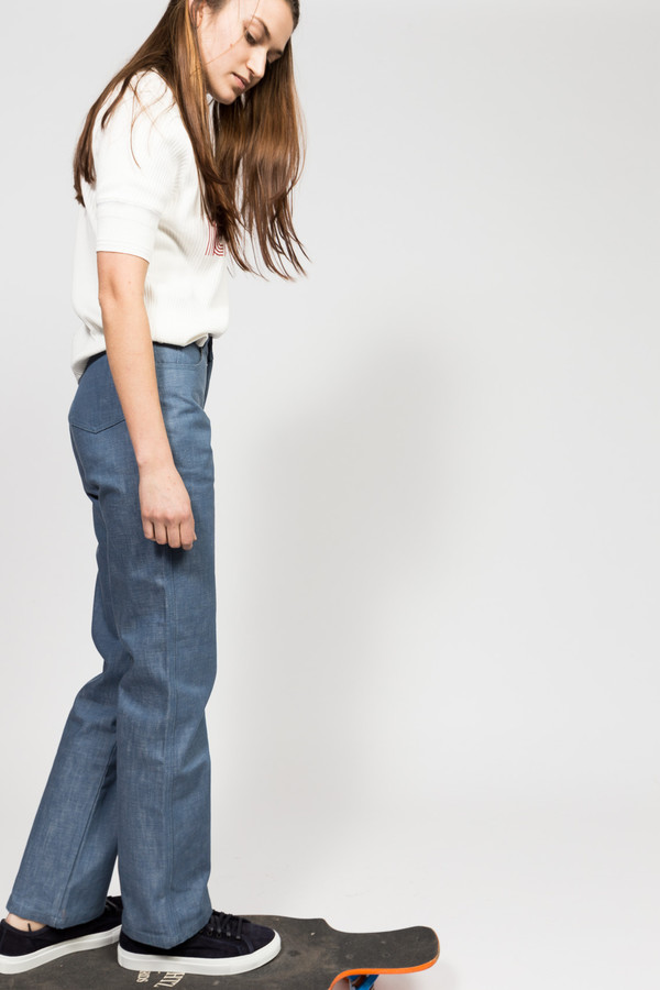 Maison Kitsune Colored Denim Bootcut Maison Kitsune Colored Denim Bootcut