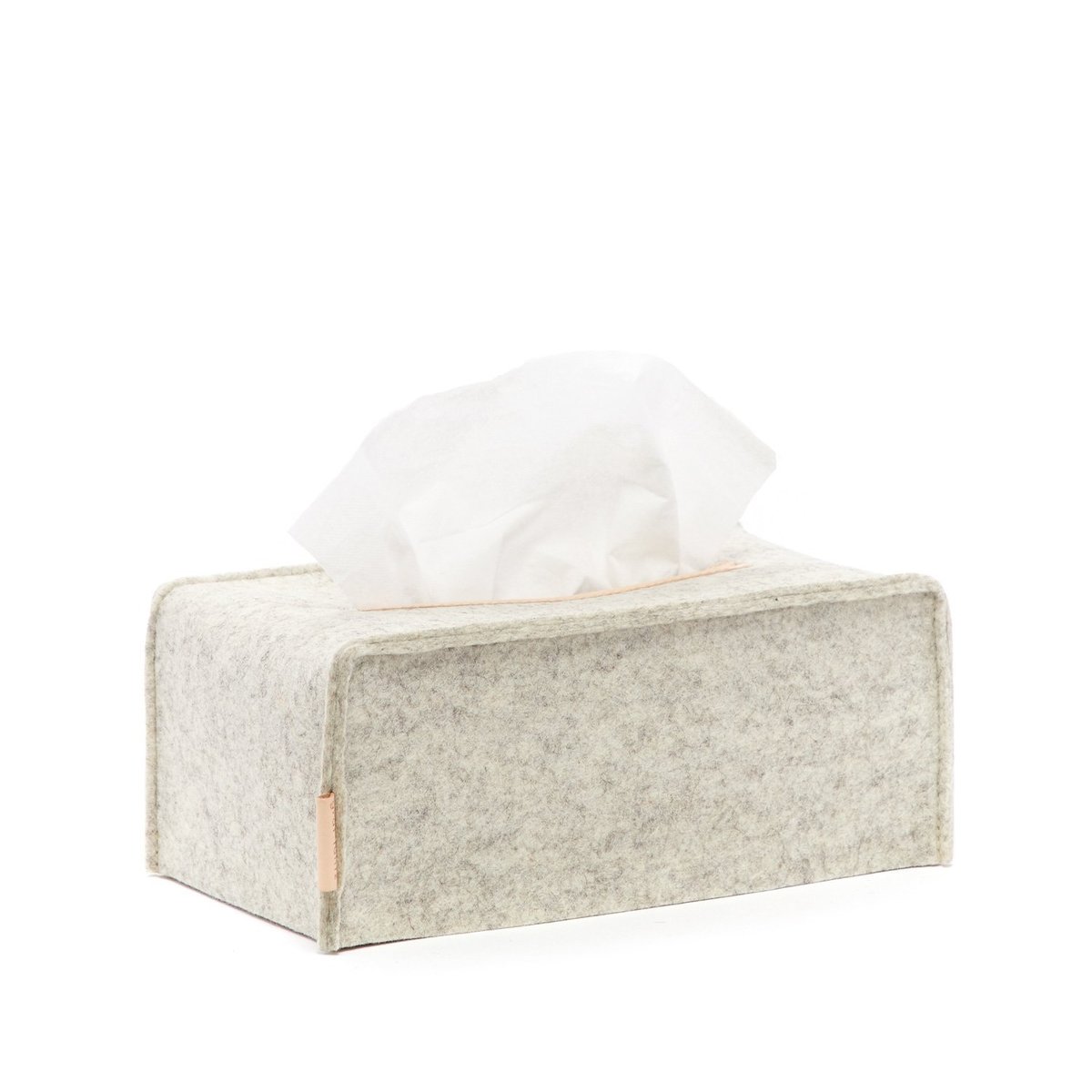 Graf Lantz Tissue Box Cover Heather White Garmentory