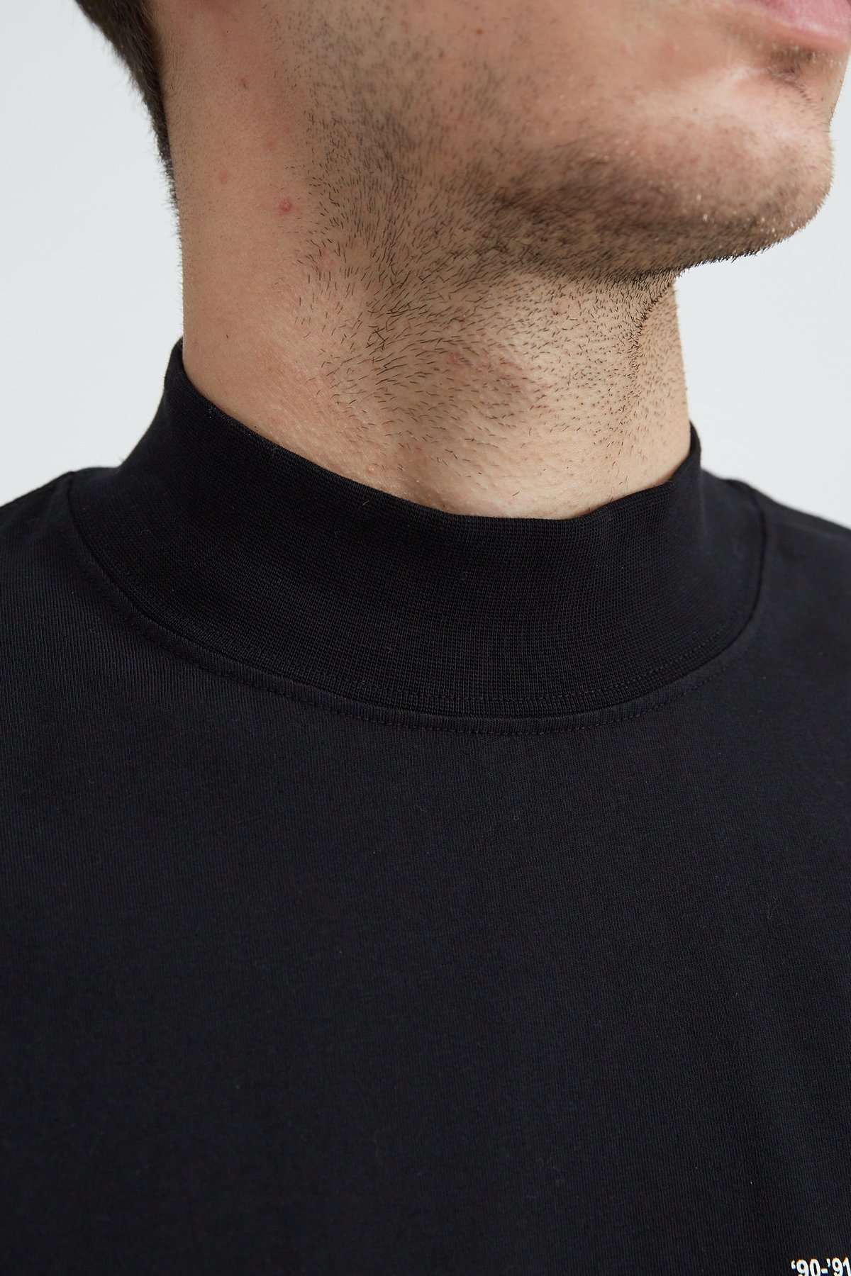 Martine Rose Funnel Neck T Shirt Black Garmentory
