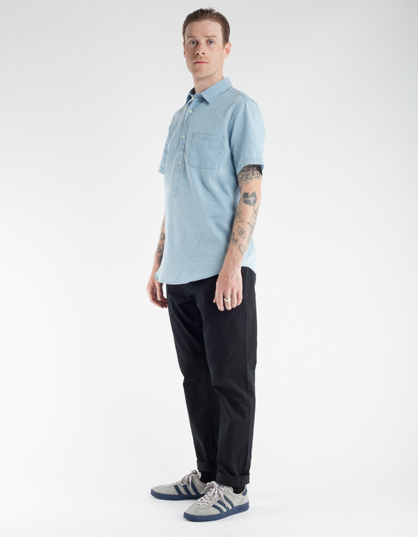 Portuguese Flannel Caue Short Sleeve Shirt Light Blue Portuguese Flannel Caue Short Sleeve Shirt Light Blue