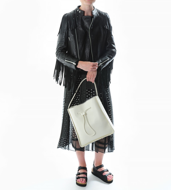 Sacai Luck Fringed Leather Motorcycle Jacket Sacai Luck Fringed Leather Motorcycle Jacket