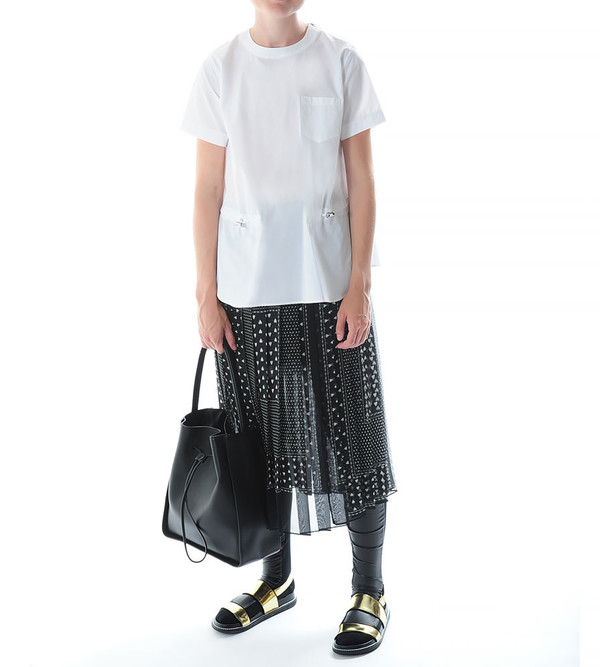 Sacai Luck Short-Sleeve Pullover with Drawstring Sacai Luck Short-Sleeve Pullover with Drawstring
