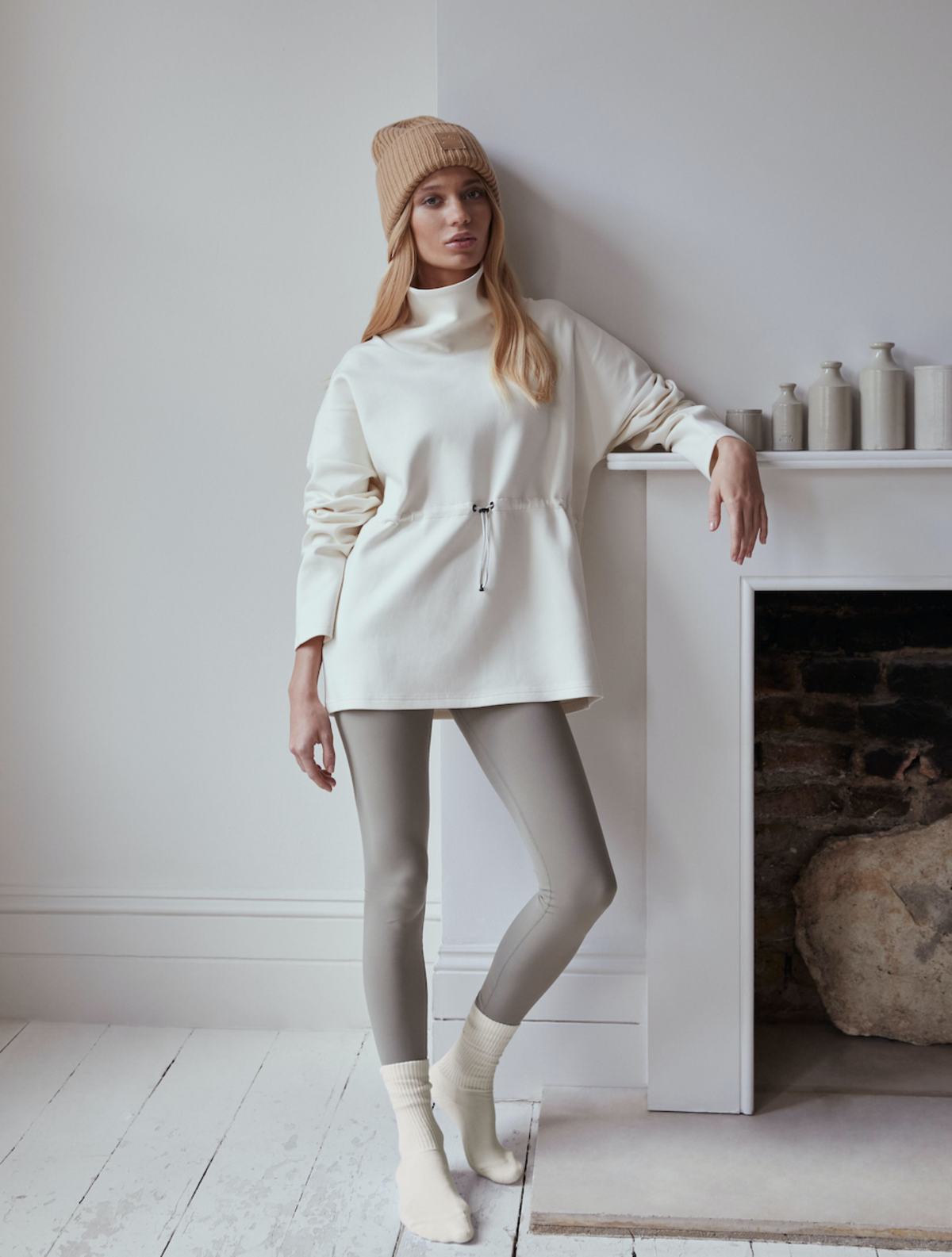 roll neck longline jumper