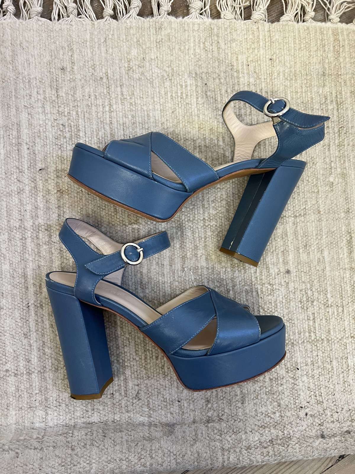 baby blue platform heels