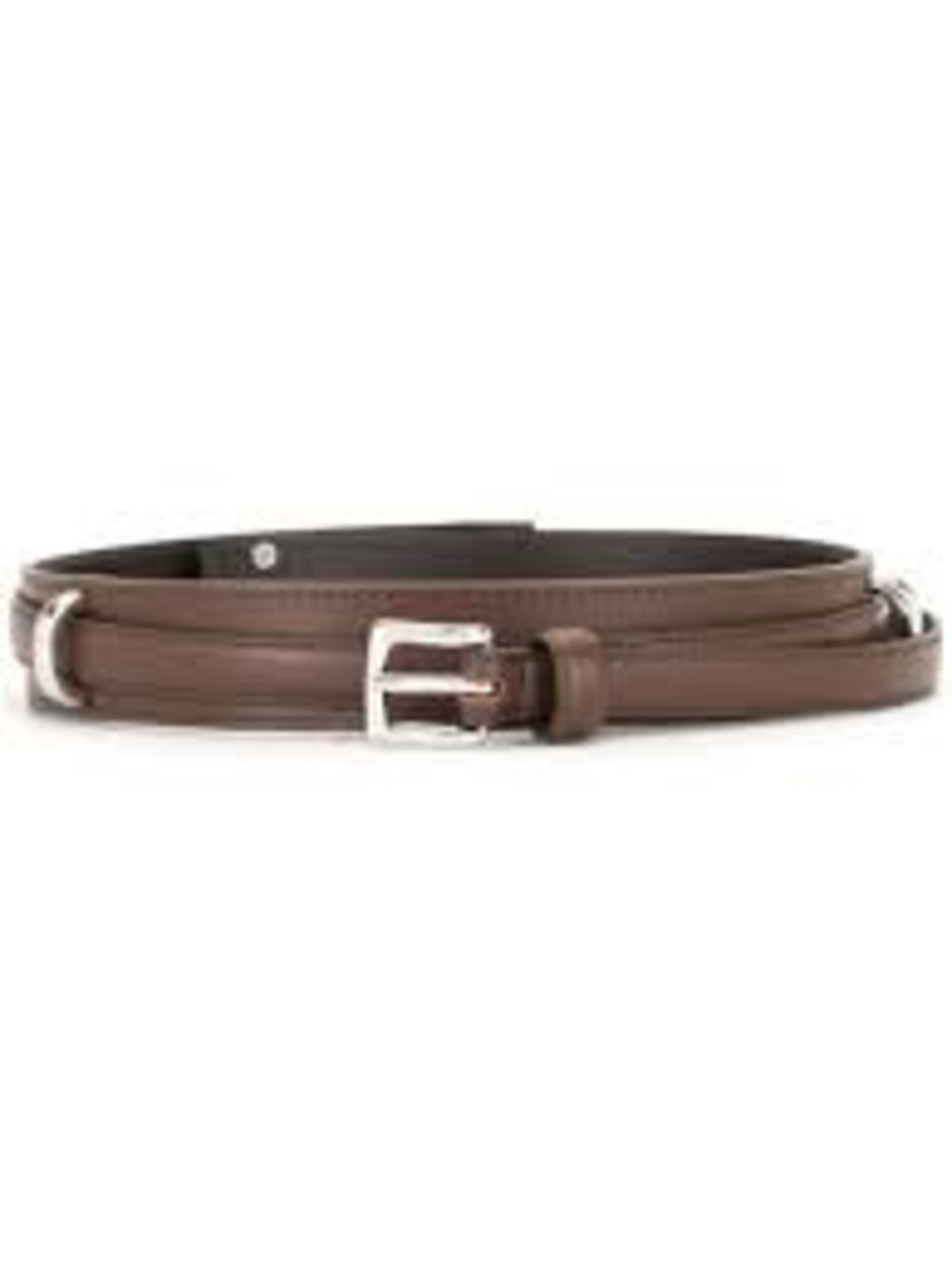 Tibi Double Layer Belt Dark Brown Garmentory