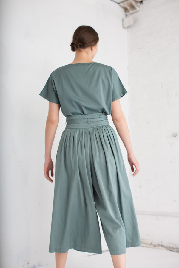 Black Crane Origami Culotte in Dark Forest Black Crane Origami Culotte in Dark Forest