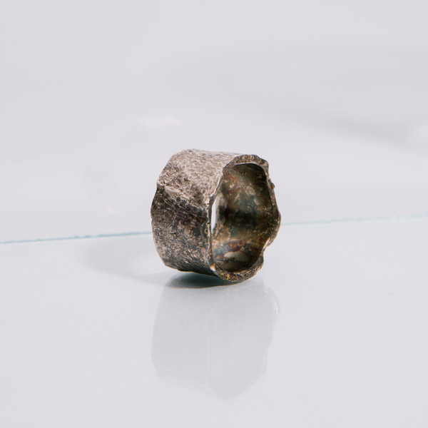 Alice Waese Silver Cut Bark Ring Alice Waese Silver Cut Bark Ring