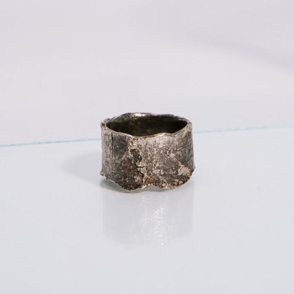 Alice Waese Silver Cut Bark Ring Alice Waese Silver Cut Bark Ring