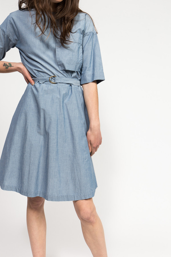 Maison Kitsune Jade Chambray Dress Maison Kitsune Jade Chambray Dress
